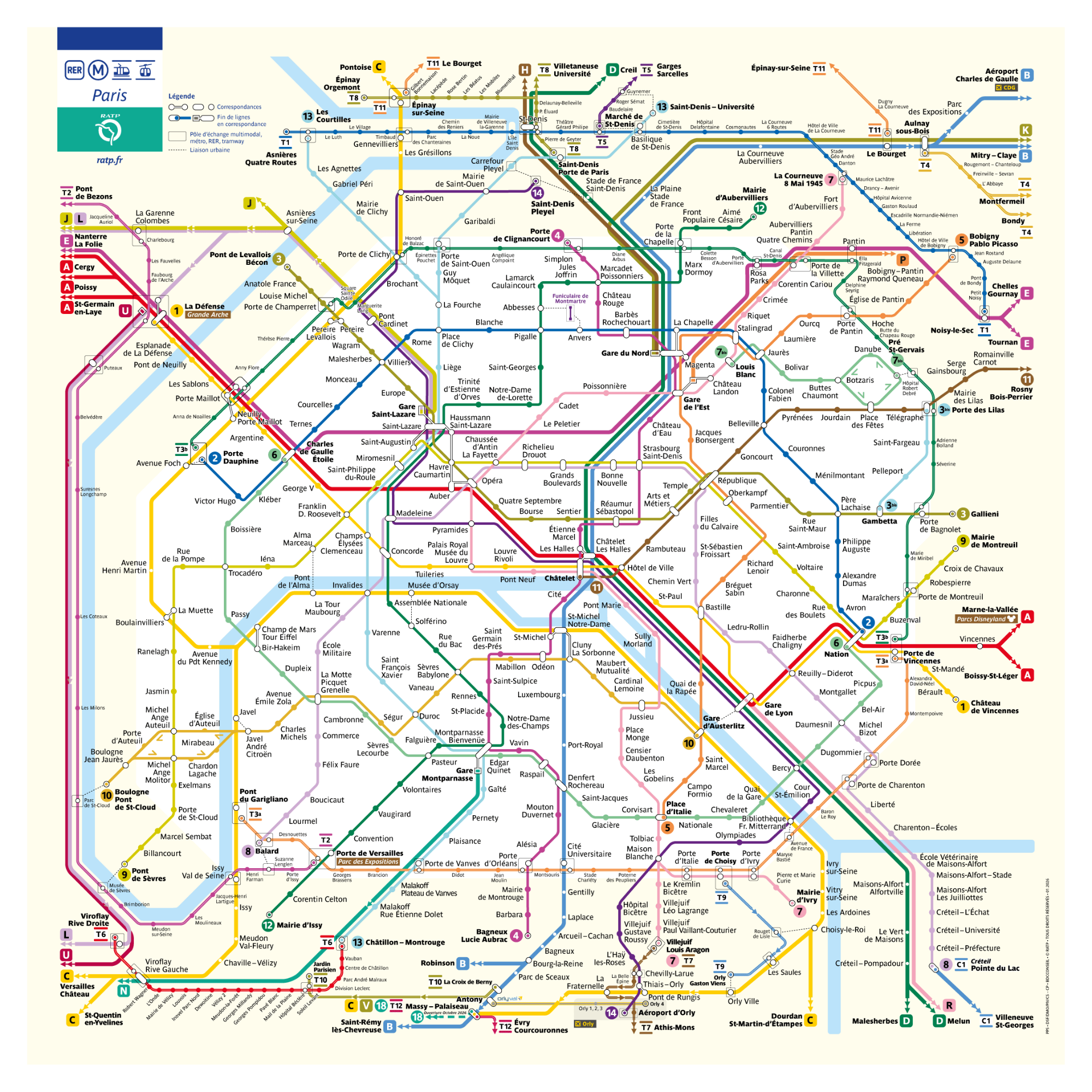 Carte RATP Métro
